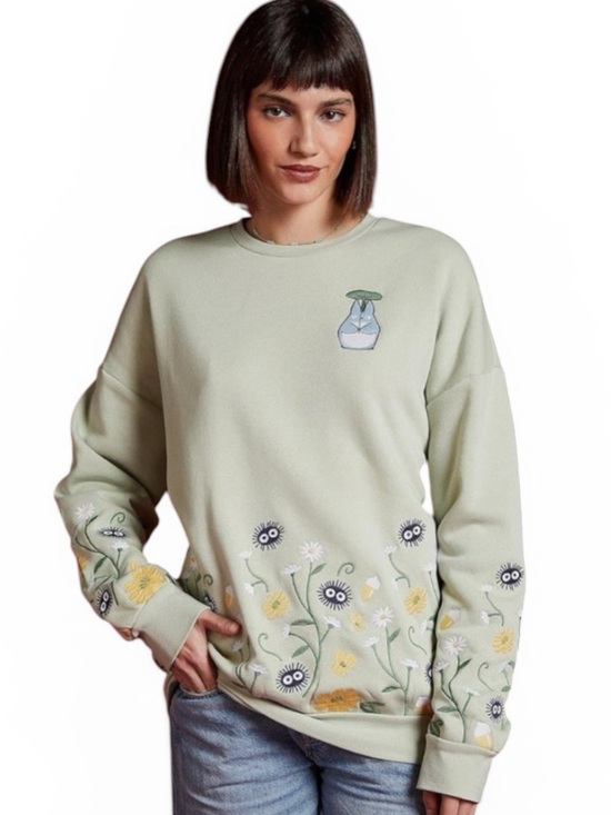 Her Universe Tops - Her Universe My Neighbor Totoro Studio Ghibli Embroidered Sweatshirt